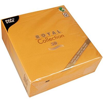 Papstar , 50 Servietten "ROYAL Collection" 1/4-Falz 40 cm x 40 cm orange, #82219 Papstar , 50 Servietten "ROYAL Collection" 1/4-Falz 40 cm x 40 cm orange, #82219