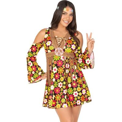 Leg Avenue 85610 Starflower Hippie dámský kostým, vícebarevné Leg Avenue 85610 Starflower Hippie dámský kostým, vícebarevné