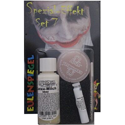 Eulenspiegel 406076 – sada speciálních efektů 7, 1 latexové mléko, 1 efektní vosk, 1 mastic senzitiv, 1 houba na strniště a 1 špachtle, sada líčidel, Halloween Eulenspiegel 406076 – sada speciálních efektů 7, 1 latexové mléko, 1 efektní vosk, 1 mastic senzitiv, 1 houba na strniště a 1 špachtle, sada líčidel, Halloween