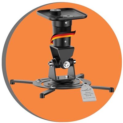 PureMounts Beamer držák na strop Spider-Plus-B 25 stupňů sklonný a otočný o 360°, vzdálenost 220 mm stropu, (15 kg), vzdálenost otvorů 180-310 mm, černý PureMounts Beamer držák na strop Spider-Plus-B 25 stupňů sklonný a otočný o 360°, vzdálenost 220 mm stropu, (15 kg), vzdálenost otvorů 180-310 mm, černý