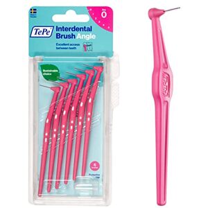 TePe Angle mezizubní kartáček, růžový, 0,4 mm/ISO 0, 6 ks, odstranění plaku, efektivní čištění mezizubních prostorů, pro malé mezery zubů, zajišťuje zachování silných dásní TePe Angle mezizubní kartáček, růžový, 0,4 mm/ISO 0, 6 ks, odstranění plaku, efektivní čištění mezizubních prostorů, pro malé mezery zubů, zajišťuje zachování silných dásní