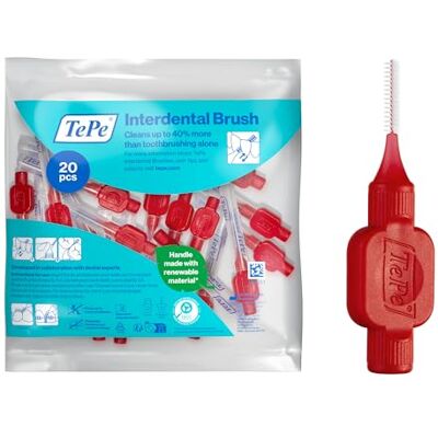 TePe Mezizubní kartáček, originální, červený, 0,5 mm/ISO 2, 20 ks, odstranění plaku, efektivní čištění mezizubních prostorů, pro malé mezery TePe Mezizubní kartáček, originální, červený, 0,5 mm/ISO 2, 20 ks, odstranění plaku, efektivní čištění mezizubních prostorů, pro malé mezery