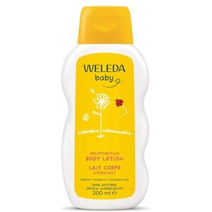 Weleda Bio Baby Calendula pečující mléko – přírodní kosmetika tělové mléko s mandlovým olejem a včelím voskem pro péči a čištění suché dětské pokožky. Jemné pleťové mléko pro miminka a děti (1× 200 Weleda Bio Baby Calendula pečující mléko – přírodní kosmetika tělové mléko s mandlovým olejem a včelím voskem pro péči a čištění suché dětské pokožky. Jemné pleťové mléko pro miminka a děti (1× 200