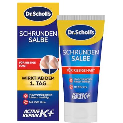 Dr. Scholl's Scholl mast Active Repair K+ proti poškození kůže na drsných, suchých a popraskaných patách – s 25 % urea a keratinem – 1 x 60 ml krém na nohy, balení se může lišit Dr. Scholl's Scholl mast Active Repair K+ proti poškození kůže na drsných, suchých a popraskaných patách – s 25 % urea a keratinem – 1 x 60 ml krém na nohy, balení se může lišit