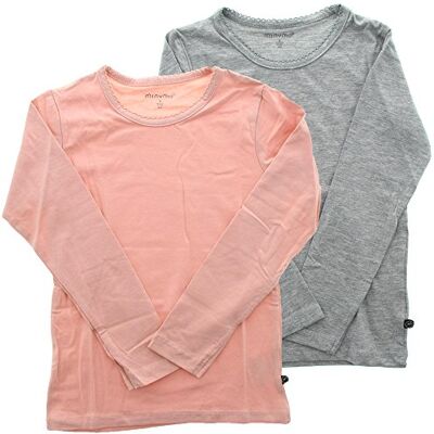 MINYMO Unisex dětské Basic 35 tričko L (balení 2 ks), Růžová MINYMO Unisex dětské Basic 35 tričko L (balení 2 ks), Růžová