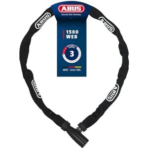 ABUS Řetězový zámek 1500 Web – zámek na kolo ze speciální oceli – tloušťka 4 mm kulatý řetěz Bezpečnostní úroveň 3 – 110 cm – černý ABUS Řetězový zámek 1500 Web – zámek na kolo ze speciální oceli – tloušťka 4 mm kulatý řetěz Bezpečnostní úroveň 3 – 110 cm – černý