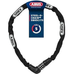 ABUS Řetězový zámek Steel-O-Chain 5805C – číselný zámek z 5 mm silného ocelového řetězu úroveň bezpečnosti 4 – 75 cm – černý ABUS Řetězový zámek Steel-O-Chain 5805C – číselný zámek z 5 mm silného ocelového řetězu úroveň bezpečnosti 4 – 75 cm – černý