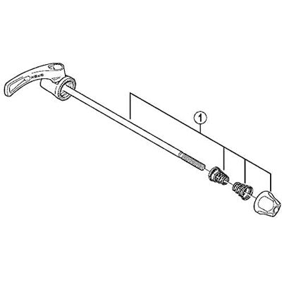 SHIMANO FH-M785 complete quick release, 173 mm SHIMANO FH-M785 complete quick release, 173 mm