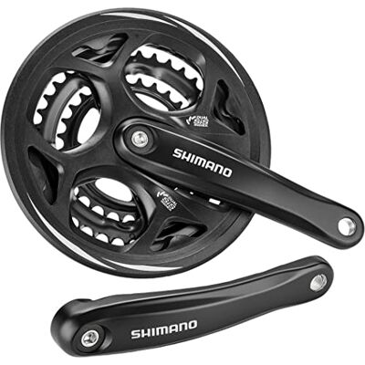 SHIMANO Guarnitura 8-Velocità Nera FC-M311 48/38/28D 175mm+Parac, černá SHIMANO Guarnitura 8-Velocità Nera FC-M311 48/38/28D 175mm+Parac, černá