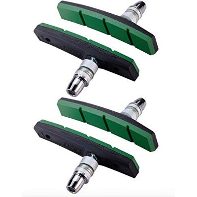 BBB Cycling brzdové čelisti na jízdní kolo, Veestop / Estop Bike BBS-04, 2 páry (4 celkem) pro jízdní kola / elektrická kola, jedna velikost, zelená, elektrokolo BBB Cycling brzdové čelisti na jízdní kolo, Veestop / Estop Bike BBS-04, 2 páry (4 celkem) pro jízdní kola / elektrická kola, jedna velikost, zelená, elektrokolo