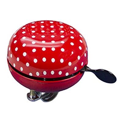 Fischer Zvonek na kolo Maxi s držákem řídítek červený s bílými puntíky One Size 80 mm Fischer Zvonek na kolo Maxi s držákem řídítek červený s bílými puntíky One Size 80 mm