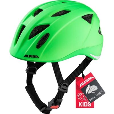 Alpina Ximo L.E. Lehká, bezpečná a nerozbitná cyklistická helma, s volitelným LED světlem, pro děti, zelená, 45-49 cm Alpina Ximo L.E. Lehká, bezpečná a nerozbitná cyklistická helma, s volitelným LED světlem, pro děti, zelená, 45-49 cm