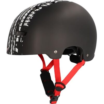 Fischer BMX cyklistická helma, cyklistická helma, Dirt Bike Helm Track, L/XL, 58-61 cm, černá bílá, testováno TÜV Fischer BMX cyklistická helma, cyklistická helma, Dirt Bike Helm Track, L/XL, 58-61 cm, černá bílá, testováno TÜV