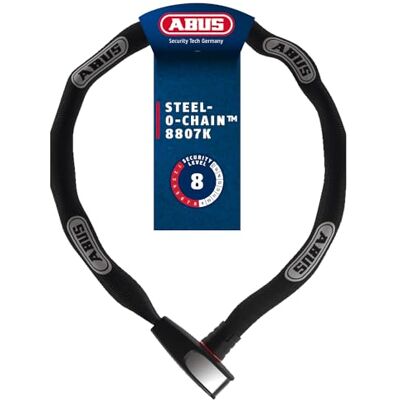 ABUS řetězový hrad ocelol-o-řetězec 8807k / 110 temperovaný ocelový zámek kola bezpečnostní úroveň 8 110 cm černá ABUS řetězový hrad ocelol-o-řetězec 8807k / 110 temperovaný ocelový zámek kola bezpečnostní úroveň 8 110 cm černá