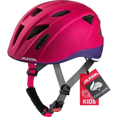 Alpina Ximo L.E. Lehká, bezpečná a nerozbitná cyklistická helma, s volitelným LED světlem, pro děti, deeprose-Violet, 45-49 cm Alpina Ximo L.E. Lehká, bezpečná a nerozbitná cyklistická helma, s volitelným LED světlem, pro děti, deeprose-Violet, 45-49 cm