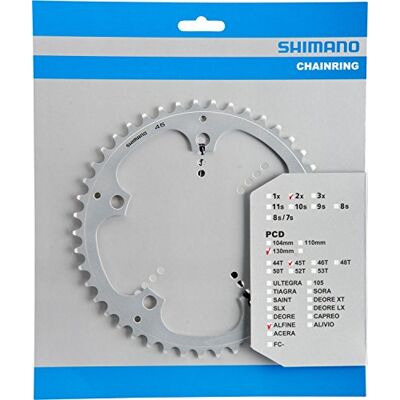 SHIMANO Unisex – Erwachsene ALFINE FC-S501 Kettenblatt, Silber, 45 Zähne SHIMANO Unisex – Erwachsene ALFINE FC-S501 Kettenblatt, Silber, 45 Zähne