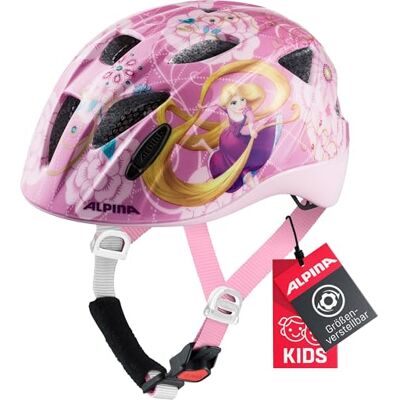 Alpina XIMO Disney lehká, bezpečná a nerozbitná Disney cyklistická přilba s volitelným LED světlem pro děti, zámek Rapunzel Gloss, 45-49 cm Alpina XIMO Disney lehká, bezpečná a nerozbitná Disney cyklistická přilba s volitelným LED světlem pro děti, zámek Rapunzel Gloss, 45-49 cm