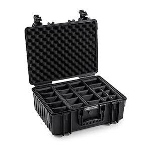 B&W Transportkoffer Outdoor Typ 6000 Schwarz mit variabler Facheinteilung wasserdicht nach IP67 Zertifizierung, staubdicht, bruchsicher und unverwüstlich B&W Transportkoffer Outdoor Typ 6000 Schwarz mit variabler Facheinteilung wasserdicht nach IP67 Zertifizierung, staubdicht, bruchsicher und unverwüstlich