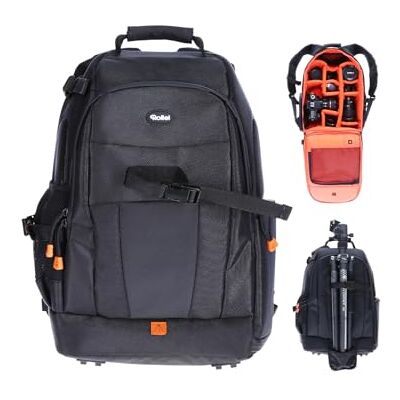 Rollei 20290 Fotoliner Fotorucksack M I velký batoh na fotoaparát I Daypack I vč. přihrádky na notebook, ochrana proti dešti a příručního zavazadla vhodných rozměrů I černý Rollei 20290 Fotoliner Fotorucksack M I velký batoh na fotoaparát I Daypack I vč. přihrádky na notebook, ochrana proti dešti a příručního zavazadla vhodných rozměrů I černý