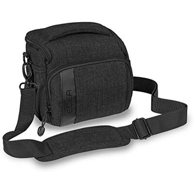 Pedea DSLR brašna na fotoaparát "Fashion" Photo bag pro fotoaparáty SLR s nepromokavou ochranou proti dešti, ramenním popruhem a přihrádkami na příslušenství (velikost L, černá) Pedea DSLR brašna na fotoaparát "Fashion" Photo bag pro fotoaparáty SLR s nepromokavou ochranou proti dešti, ramenním popruhem a přihrádkami na příslušenství (velikost L, černá)