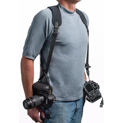OP/TECH USA OP/TECH Double Sling Kamera-Geschirr (Halterung für 2 Kameras, Neopren) Schwarz OP/TECH USA OP/TECH Double Sling Kamera-Geschirr (Halterung für 2 Kameras, Neopren) Schwarz