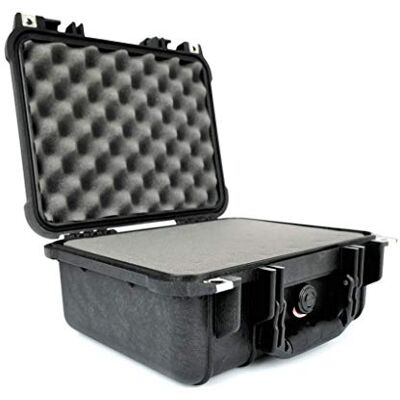 PELI Kufr 1400 pro kameru, čočky, dron, citlivé elektronické vybavení, vodotěsnost IP67 a prachotěsný, objem 9 l, vyrobeno v Německu, s pěnovou vložkou (nastavitelná), černý PELI Kufr 1400 pro kameru, čočky, dron, citlivé elektronické vybavení, vodotěsnost IP67 a prachotěsný, objem 9 l, vyrobeno v Německu, s pěnovou vložkou (nastavitelná), černý