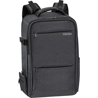 Pedea DSLR batoh na fotoaparát *Noble* Fotorucksack pro zrcadlovky s vodotěsnou ochranou proti dešti a variabilním vnitřním rozdělením, šedý Pedea DSLR batoh na fotoaparát *Noble* Fotorucksack pro zrcadlovky s vodotěsnou ochranou proti dešti a variabilním vnitřním rozdělením, šedý