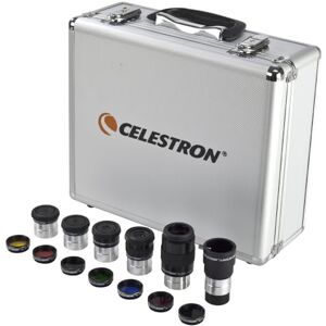 Celestron 94303 1,25palcová sada okuláru a filtrů 14dílná sada v kovovém pouzdru s pěnovou vložkou, stříbro Celestron 94303 1,25palcová sada okuláru a filtrů 14dílná sada v kovovém pouzdru s pěnovou vložkou, stříbro