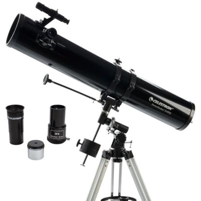 Celestron 21045 PowerSeeker 114EQ Reflector Telescope, Black Celestron 21045 PowerSeeker 114EQ Reflector Telescope, Black