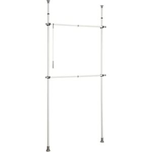 Wenko Teleskopický systém Mod. Herkules Basic flexibilní organizační systém se 2 šatní tyčemi pro pochozí šatní skříň kov 75-120 x 165-300 x 11 cm bílá Wenko Teleskopický systém Mod. Herkules Basic flexibilní organizační systém se 2 šatní tyčemi pro pochozí šatní skříň kov 75-120 x 165-300 x 11 cm bílá