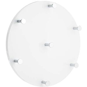HAKU Nástěnný věšák chrom, bílý, MDF, kov rozměry: H 5 x Ø 35 cm, styl: moderní HAKU Nástěnný věšák chrom, bílý, MDF, kov rozměry: H 5 x Ø 35 cm, styl: moderní