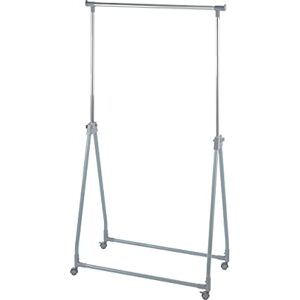 Wenko Stojan na šaty sklopný, uložení oblečení s nastavitelnou tyčí na šaty a kolečky, plast/kov, 88 x 100-168 x 11-49 cm, chrom/šedá Wenko Stojan na šaty sklopný, uložení oblečení s nastavitelnou tyčí na šaty a kolečky, plast/kov, 88 x 100-168 x 11-49 cm, chrom/šedá