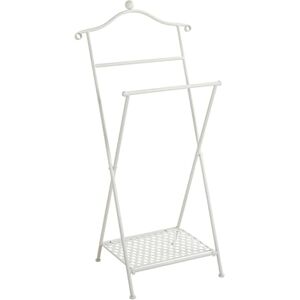 HAKU Pánský sluha skládací tichý sluha sklopný kov bílý chlazený rozměry: Š 46 x V 98 x H 35 cm, styl: bohémský HAKU Pánský sluha skládací tichý sluha sklopný kov bílý chlazený rozměry: Š 46 x V 98 x H 35 cm, styl: bohémský