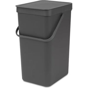 Brabantia Sort & Go Odpadkový koš s víkem 16 l (šedá), prostorově úsporný sběrač záloh s rukojetí, odnímatelné, nastavitelné víko, snadno čistitelný velký odpadkový koš bez rohů a okrajů Brabantia Sort & Go Odpadkový koš s víkem 16 l (šedá), prostorově úsporný sběrač záloh s rukojetí, odnímatelné, nastavitelné víko, snadno čistitelný velký odpadkový koš bez rohů a okrajů