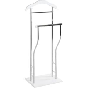 HAKU Pánský sluha pro ložnici tichý sluha koupelna chrom, bílá, MDF kov rozměry: Š 45 x V 110 x H 30 cm, styl: moderní HAKU Pánský sluha pro ložnici tichý sluha koupelna chrom, bílá, MDF kov rozměry: Š 45 x V 110 x H 30 cm, styl: moderní