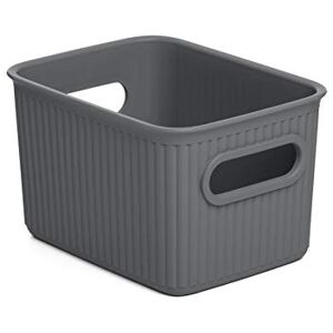 TATAY Plastový úložný box Baobab 1,5 l organizér box integrované rukojeti kompaktní a univerzální design plast bez BPA 12,5 x 16,4 x 10 cm, šedý TATAY Plastový úložný box Baobab 1,5 l organizér box integrované rukojeti kompaktní a univerzální design plast bez BPA 12,5 x 16,4 x 10 cm, šedý