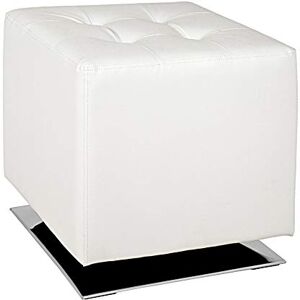 HAKU Stolička chrom, bílá, koženka, kov rozměry: š 40 cm x v 42 cm x h 40 cm, styl: moderní HAKU Stolička chrom, bílá, koženka, kov rozměry: š 40 cm x v 42 cm x h 40 cm, styl: moderní