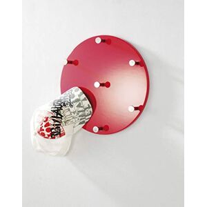 HAKU Wandgarderobe Chrom, rot, MDF, Metall Maße: T 5 x Ø 35 cm, Style: Modern HAKU Wandgarderobe Chrom, rot, MDF, Metall Maße: T 5 x Ø 35 cm, Style: Modern