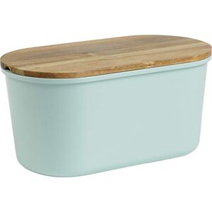 ECHTWERK Chlebník "FRESH", box na chléb, skladný úložný box, koš na chléb s víkem a prkénkem z akátového dřeva, na 1 kg chleba, 37 cm x 22 cm x 17 cm, tyrkysová ECHTWERK Chlebník "FRESH", box na chléb, skladný úložný box, koš na chléb s víkem a prkénkem z akátového dřeva, na 1 kg chleba, 37 cm x 22 cm x 17 cm, tyrkysová