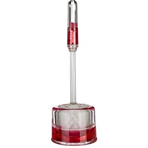 Premier Housewares Toilettenbürstenhalter aus Acryl mit schwebenden Herzen, transparent/rot, 12 x 12 x 36 cm Premier Housewares Toilettenbürstenhalter aus Acryl mit schwebenden Herzen, transparent/rot, 12 x 12 x 36 cm