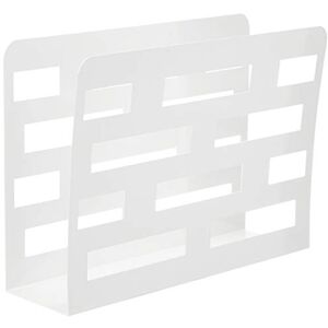 HAKU Stojan na noviny, koš na časopisy, odkládací plocha na noviny, bílá, kov obdélníkové děrování rozměry: Š 35 x V 26 x H 10 cm, styl: Moderní HAKU Stojan na noviny, koš na časopisy, odkládací plocha na noviny, bílá, kov obdélníkové děrování rozměry: Š 35 x V 26 x H 10 cm, styl: Moderní