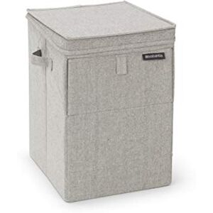 Brabantia koš na prádlo stohovatelný koš na prádlo snadné plnění a vyprazdňování velký objem rychle složený naplocho lehké a stabilní rukojeti šedý 37,0 x 44,5 x 32,0 cm Brabantia koš na prádlo stohovatelný koš na prádlo snadné plnění a vyprazdňování velký objem rychle složený naplocho lehké a stabilní rukojeti šedý 37,0 x 44,5 x 32,0 cm