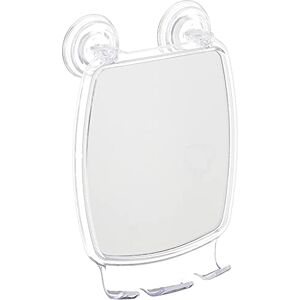 InterDesign iDesign Power Lock zrcátko na holení, obdélníkové kosmetické zrcátko z plastu se dvěma silnými přísavkami, průhledné InterDesign iDesign Power Lock zrcátko na holení, obdélníkové kosmetické zrcátko z plastu se dvěma silnými přísavkami, průhledné