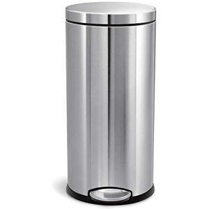 simplehuman CW1810 30 litrů, kulatý pedálový odpadkový koš do kuchyně, kartáčovaná ocel, záruka 10 let simplehuman CW1810 30 litrů, kulatý pedálový odpadkový koš do kuchyně, kartáčovaná ocel, záruka 10 let