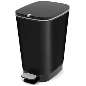 Kis CURVER Chic Bin Style nášlapný koš 35 l s víkem a pedálem, vnitřní kbelík, kuchyň a koupelna, černý kovový, 26,5 x 40,5 x 45 cm Kis CURVER Chic Bin Style nášlapný koš 35 l s víkem a pedálem, vnitřní kbelík, kuchyň a koupelna, černý kovový, 26,5 x 40,5 x 45 cm