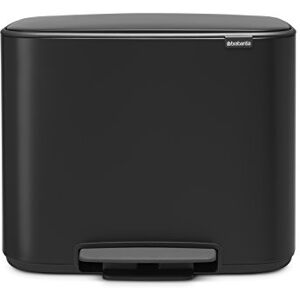 Brabantia Bo šlapací koš 11 plus 23 l odpadkový koš, kov, matná černá, 54 x 36,5 x 44 cm, 1 kus Brabantia Bo šlapací koš 11 plus 23 l odpadkový koš, kov, matná černá, 54 x 36,5 x 44 cm, 1 kus