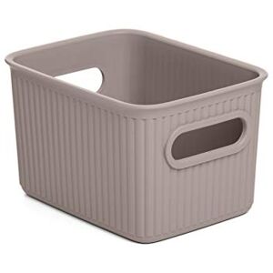 TATAY Plastový úložný box Baobab 1,5 l organizér box integrované rukojeti kompaktní a univerzální design plast bez BPA 12,5 x 16,4 x 10 cm, šedohnědá TATAY Plastový úložný box Baobab 1,5 l organizér box integrované rukojeti kompaktní a univerzální design plast bez BPA 12,5 x 16,4 x 10 cm, šedohnědá