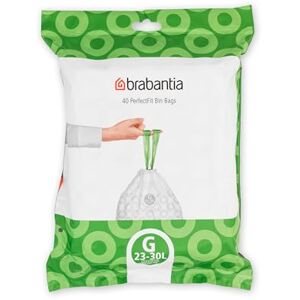 Brabantia Balení sáčků na odpadky, 23-30 litrů, bílý, 40 kusů Brabantia Balení sáčků na odpadky, 23-30 litrů, bílý, 40 kusů