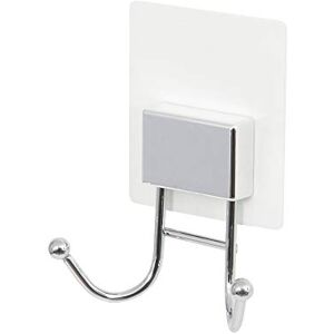 Compactor BESTLOCK MAGIC BATH Doppelhaken Selbstklebender Wandhaken, Chrom, 10,5x4,5x13 cm Compactor BESTLOCK MAGIC BATH Doppelhaken Selbstklebender Wandhaken, Chrom, 10,5x4,5x13 cm
