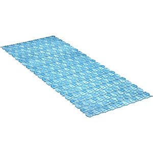 TATAY Koupelnové rohože protiskluzové PVC s přísavkami, protiskluzové, odolné proti plísním a mikrobům, antibakteriální, rybí design, modrý. Rozměry 97 x 36 cm TATAY Koupelnové rohože protiskluzové PVC s přísavkami, protiskluzové, odolné proti plísním a mikrobům, antibakteriální, rybí design, modrý. Rozměry 97 x 36 cm